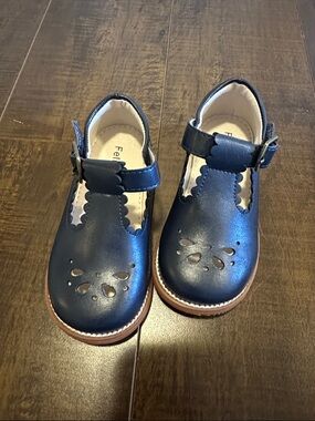 Navy T-Strap Girls' Dress Shoes